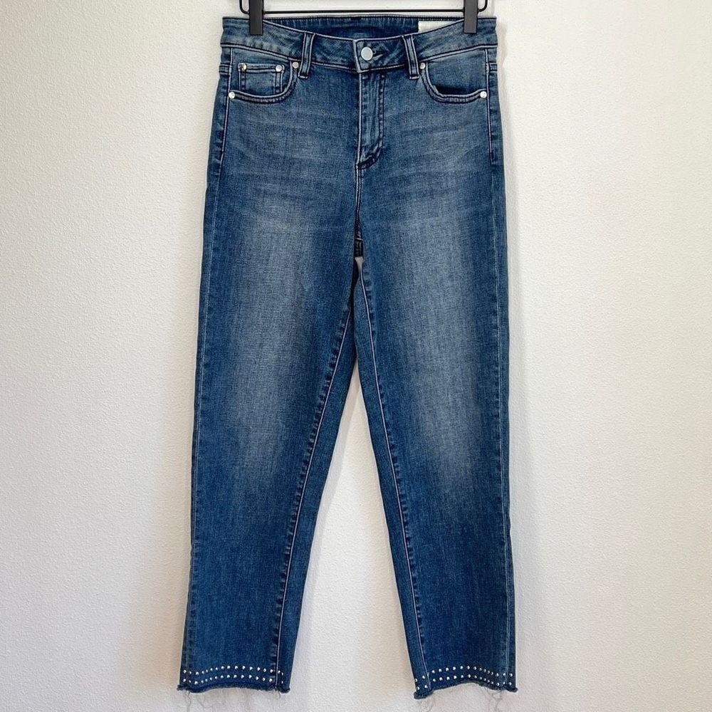 Vince Camuto Studded Frayed Hem Jeans - 26 - Preloved
